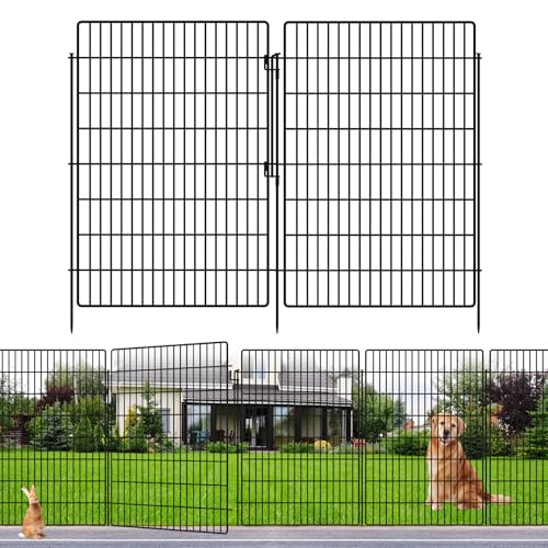 15 Panels Garden Fencing Animal Barrier with Lock